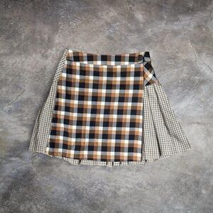 NWT CATO Plaid Mini Skirt
